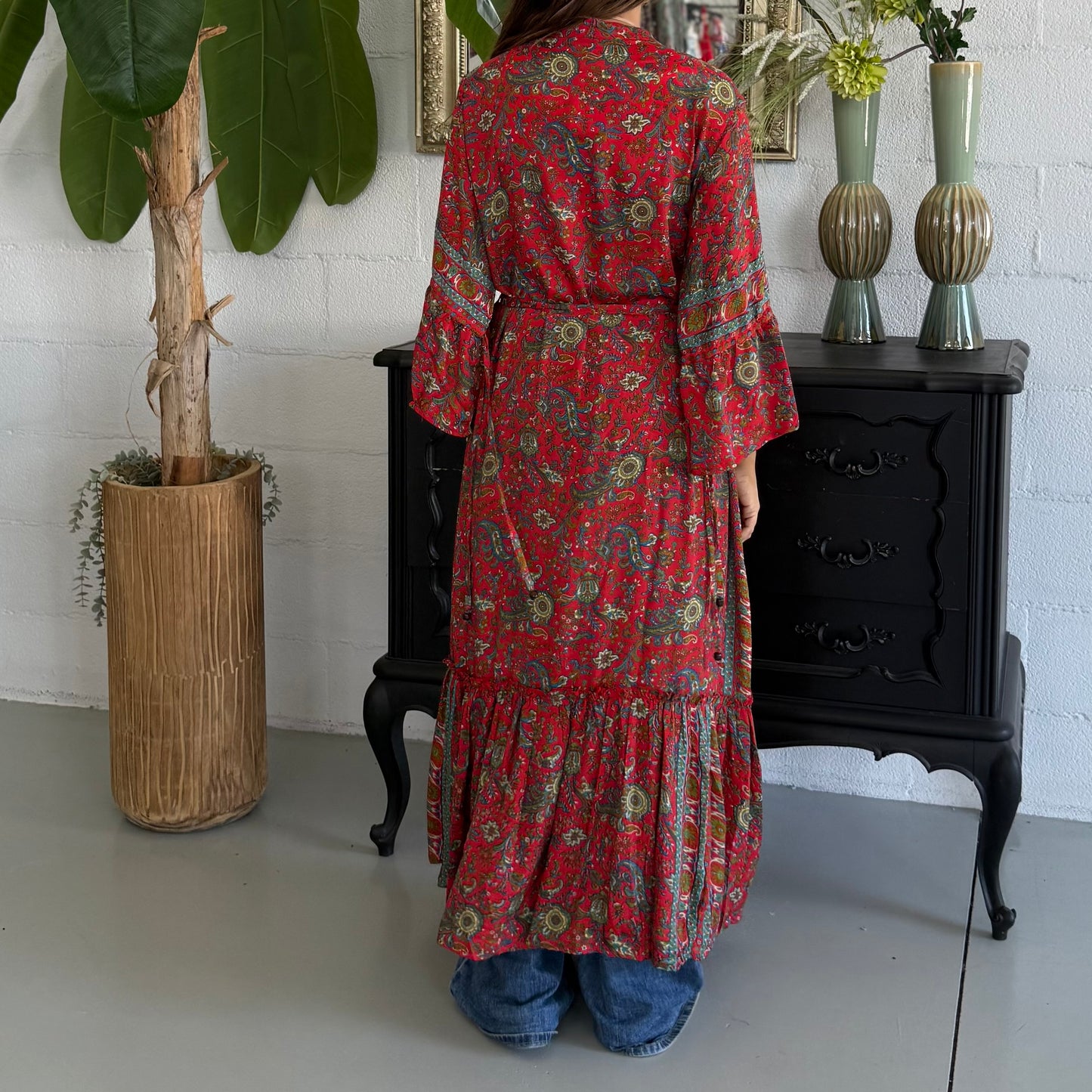 Kimono lungo Seta Indiana