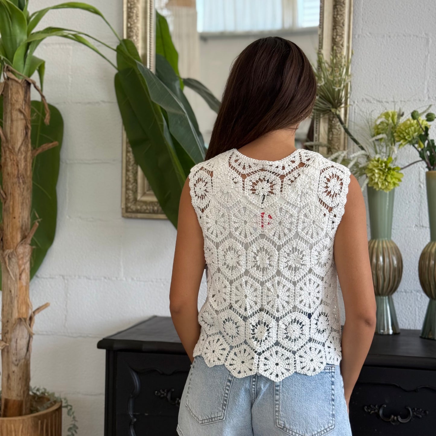 Gilet crochet con laccio