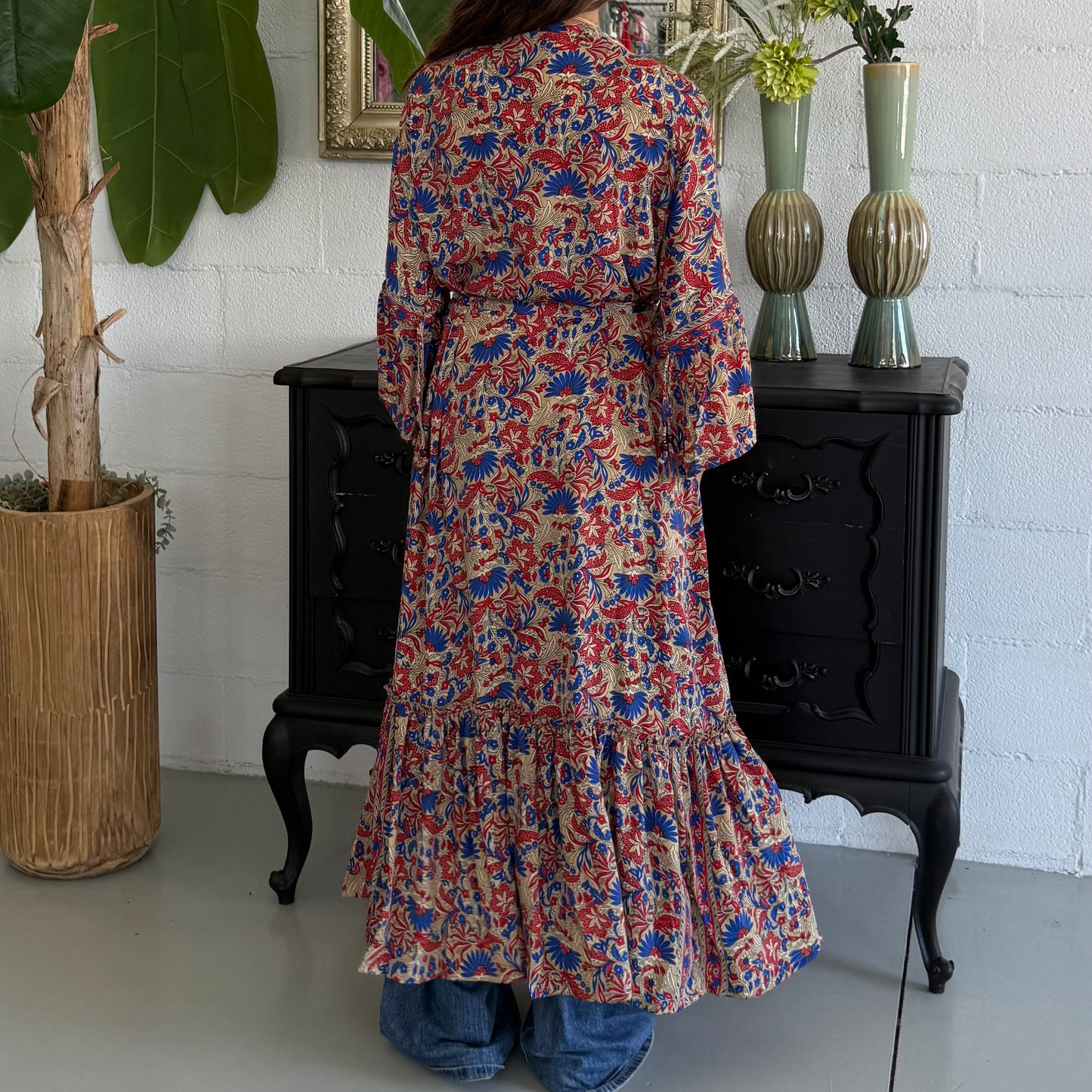 Kimono lungo Seta Indiana