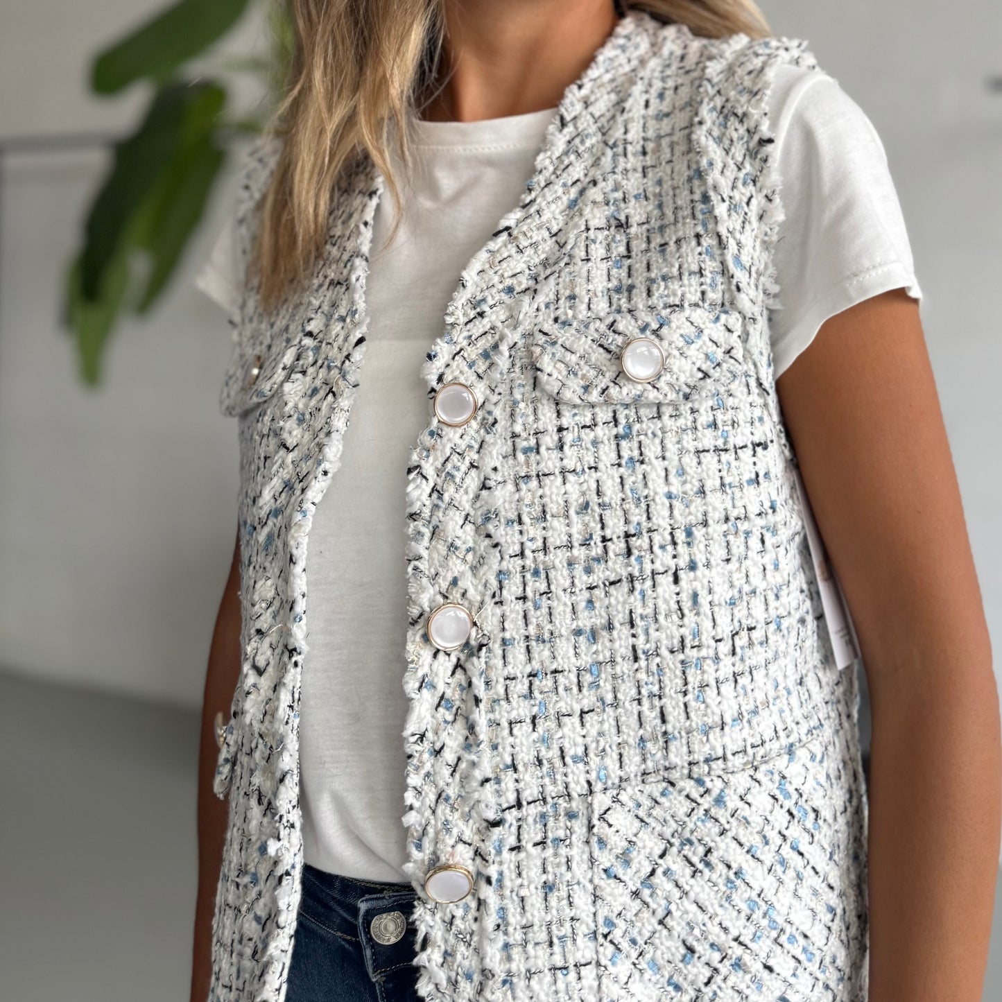 Gilet Chani in tweed