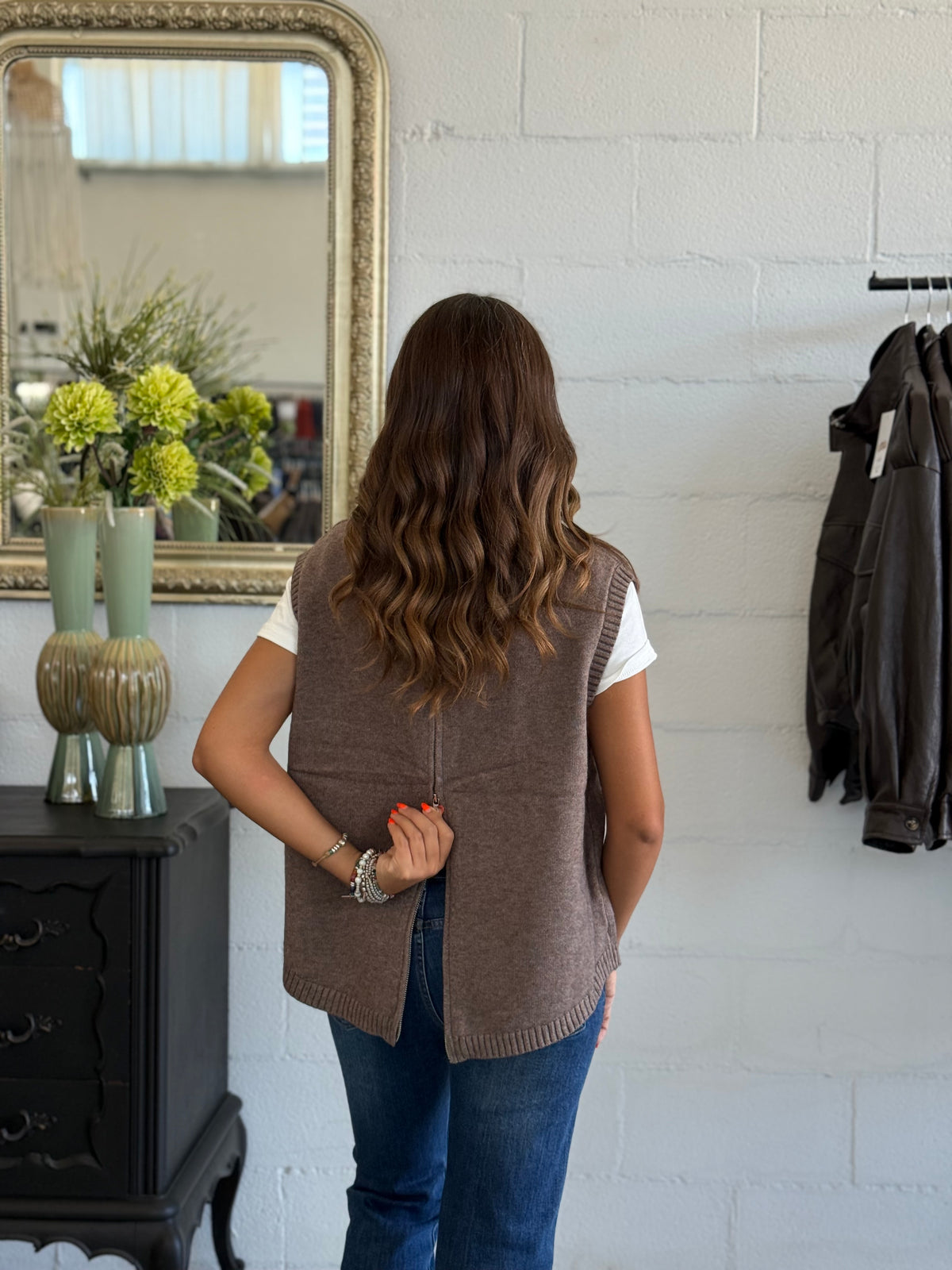 Gilet fashion con Zip