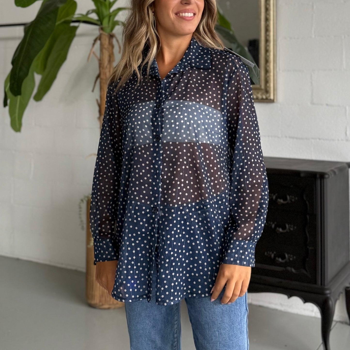 Camicia a pois