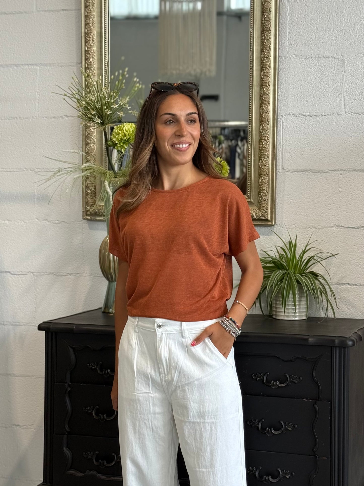 T-shirt Basics in misto Lino