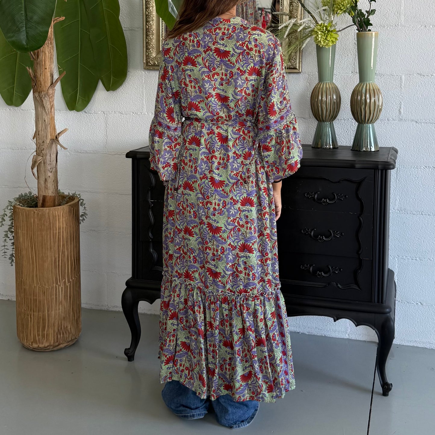 Kimono lungo Seta Indiana
