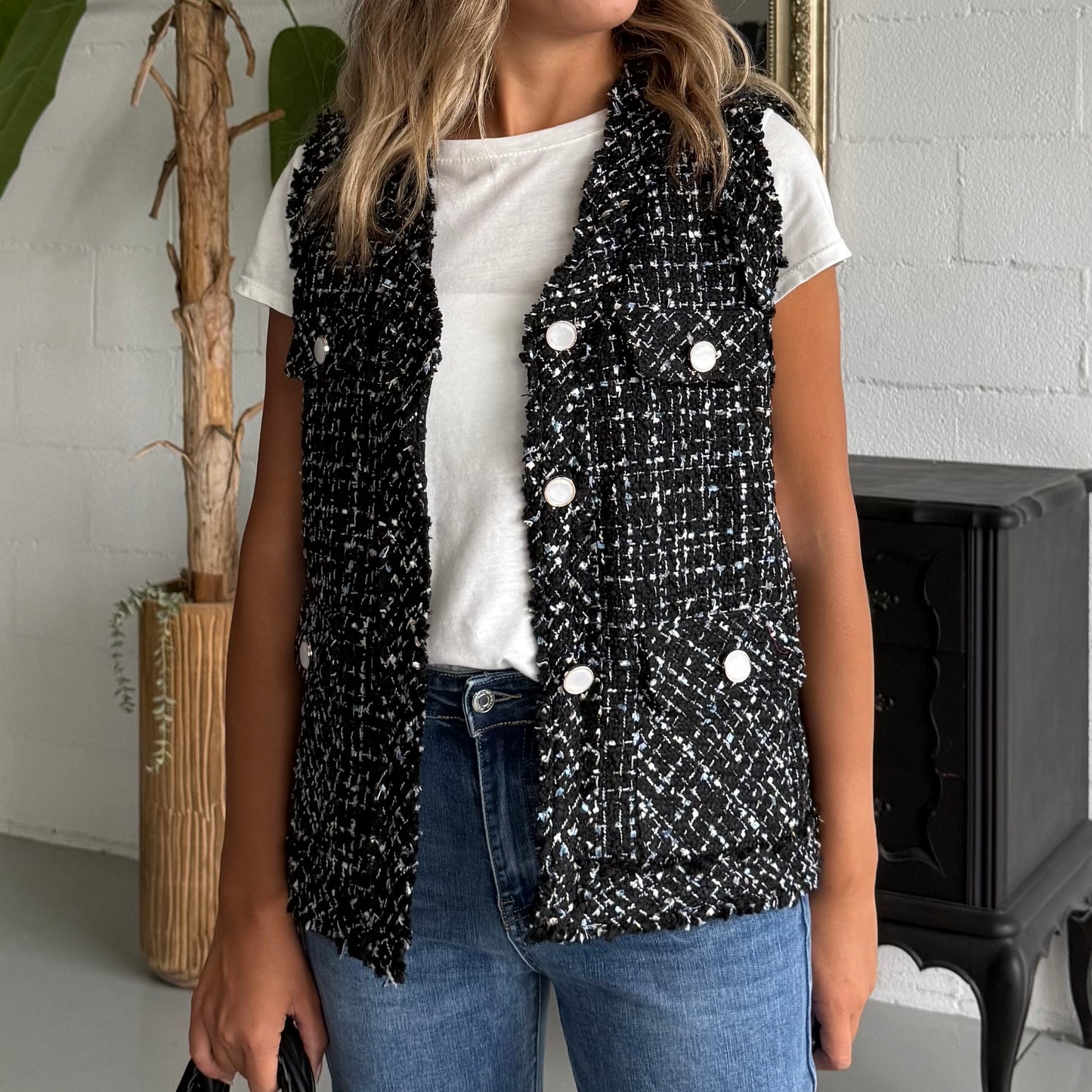 Gilet Chani in tweed