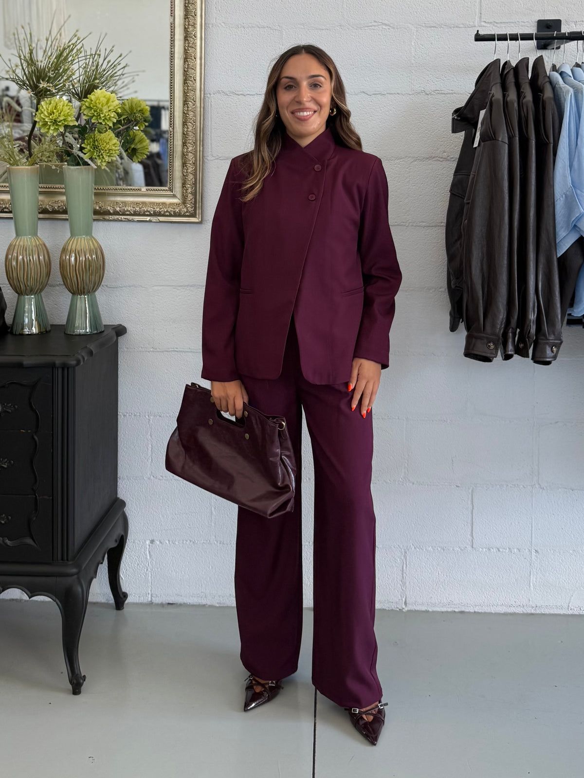 Pantalone Sartoriale Clara Bordeaux