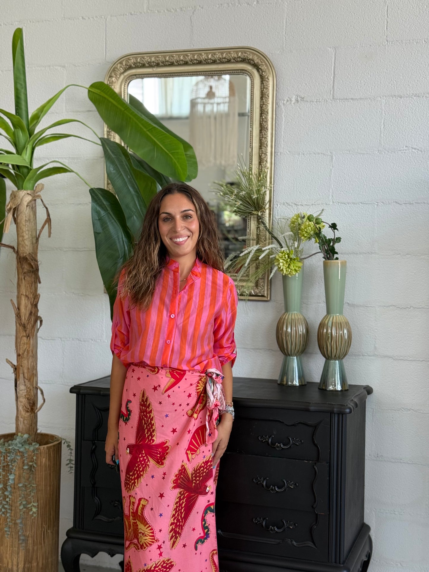 Camicia MUST Rosa/Arancio