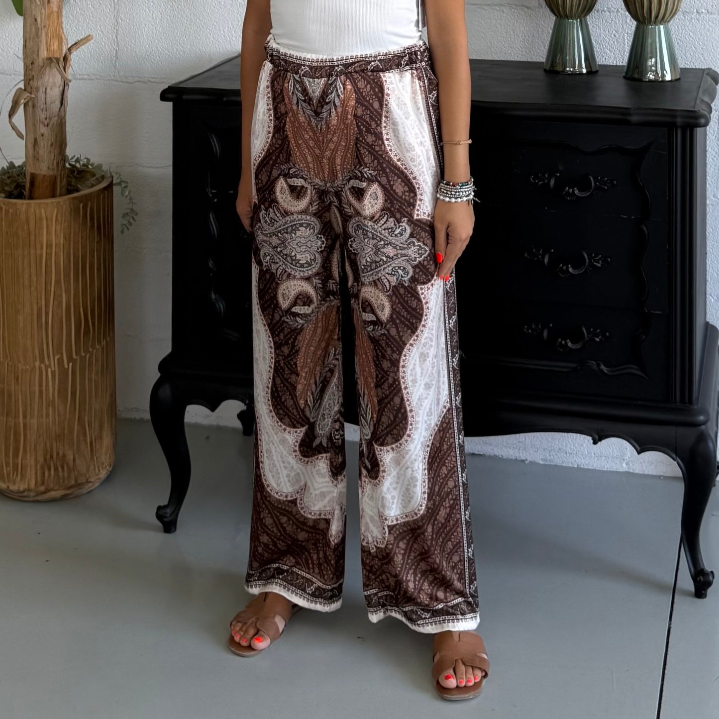 Pantalone Satin fantasia Cashmere