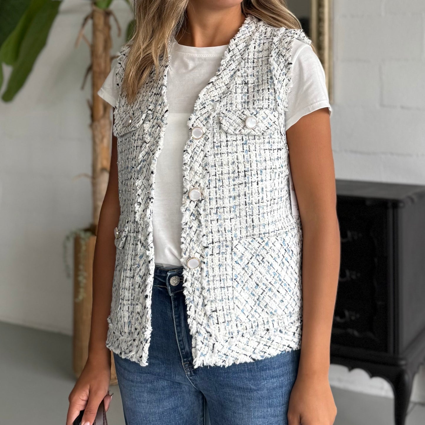 Gilet Chani in tweed