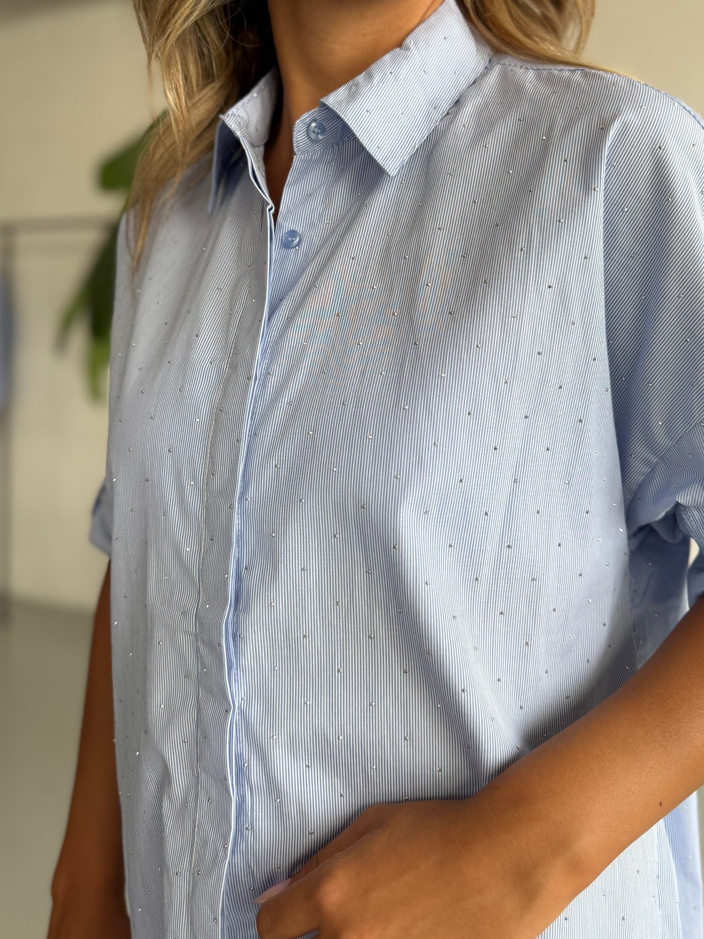 Camicia Must millerighe con strass