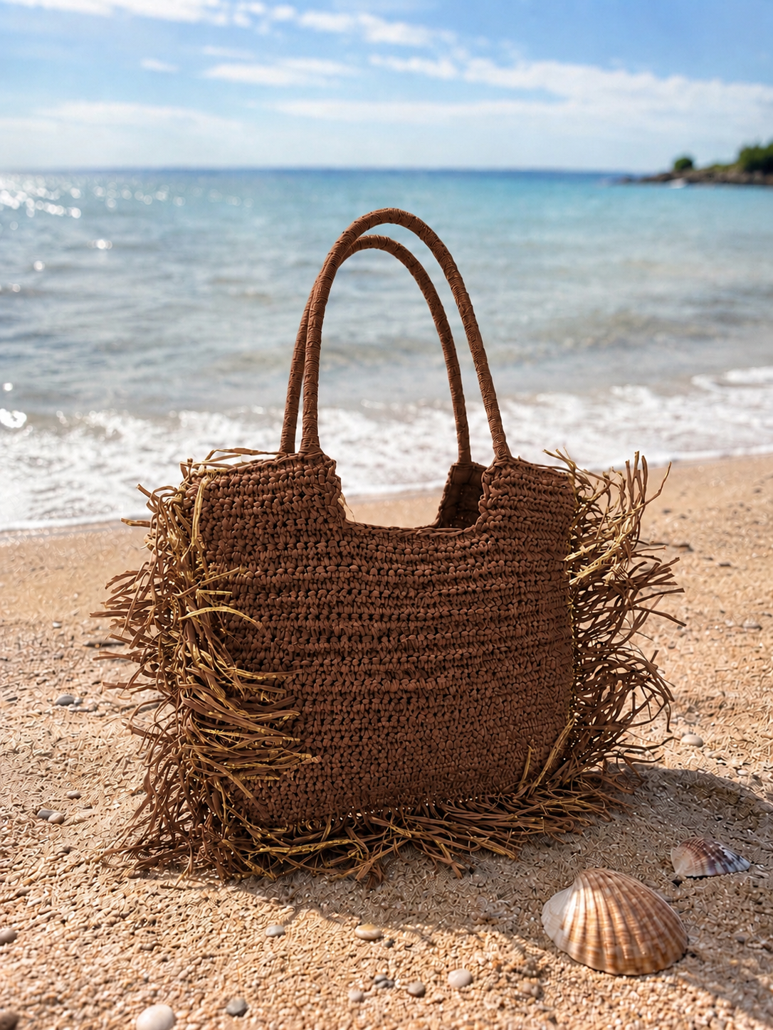 Borsa paglia e oro