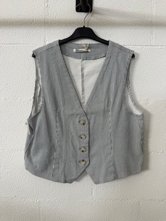 Gilet smanicato Gessato