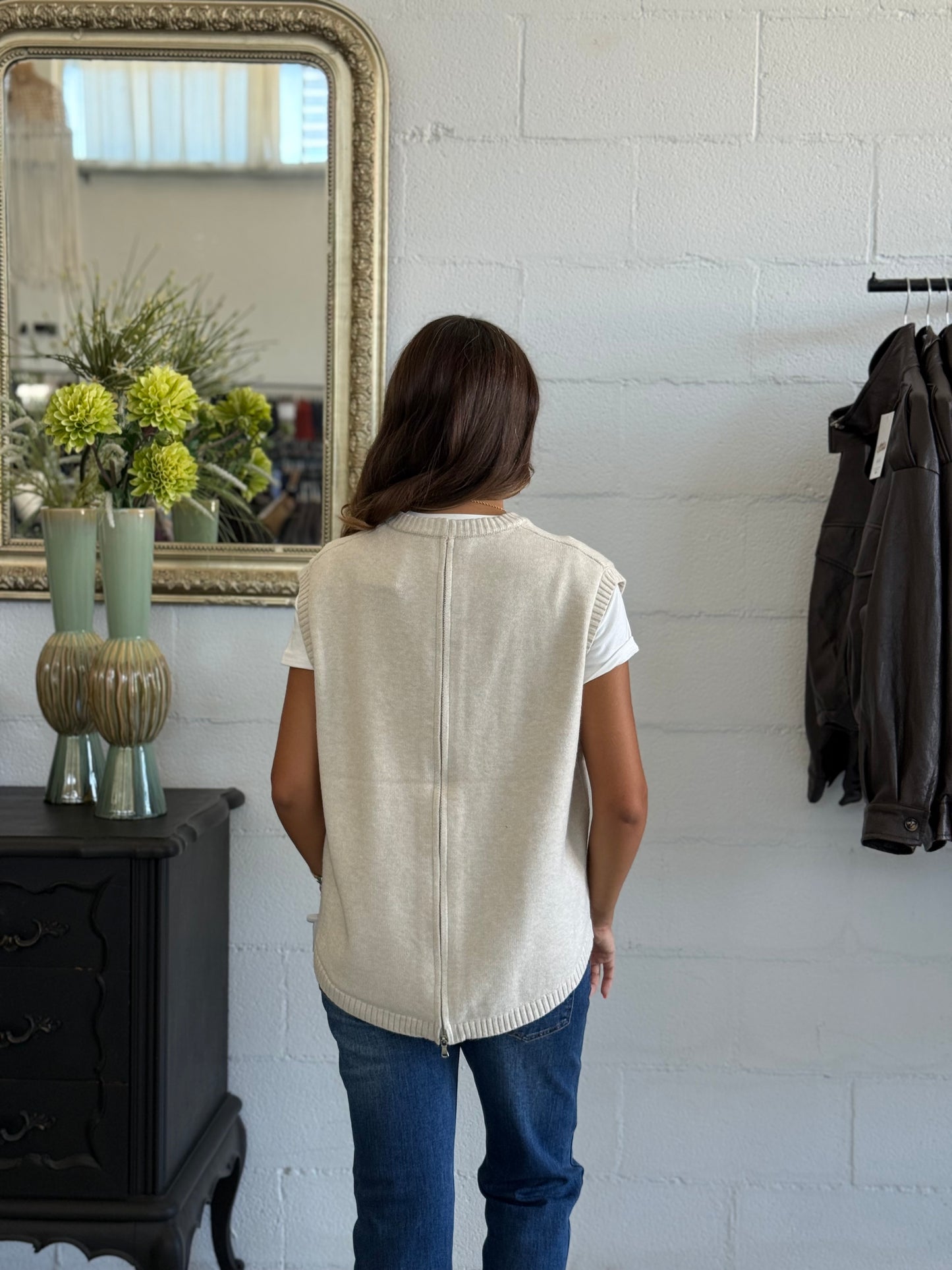Gilet fashion con Zip