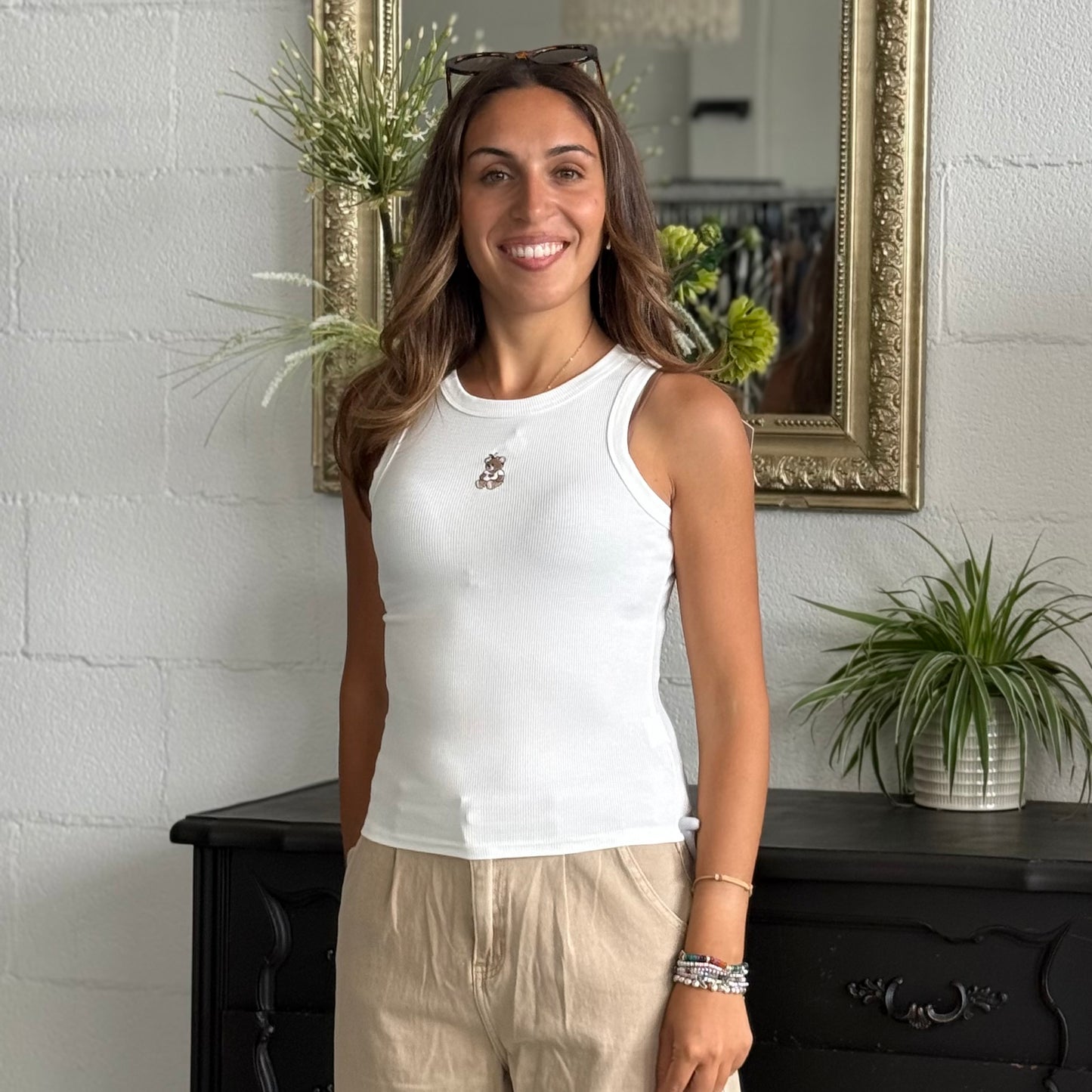 Canotta Teddy Ricamato
