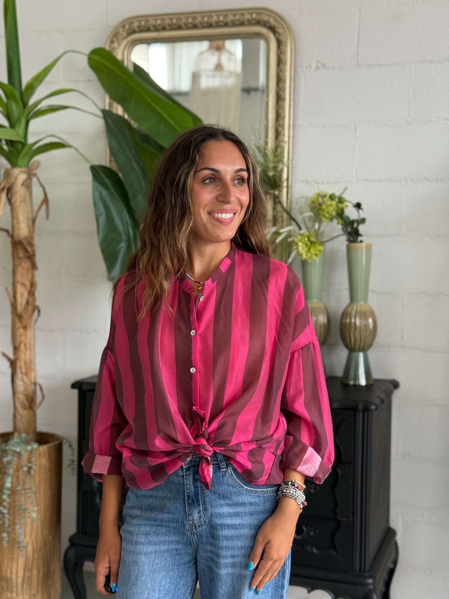 Camicia MUST Fucsia/Bordeaux