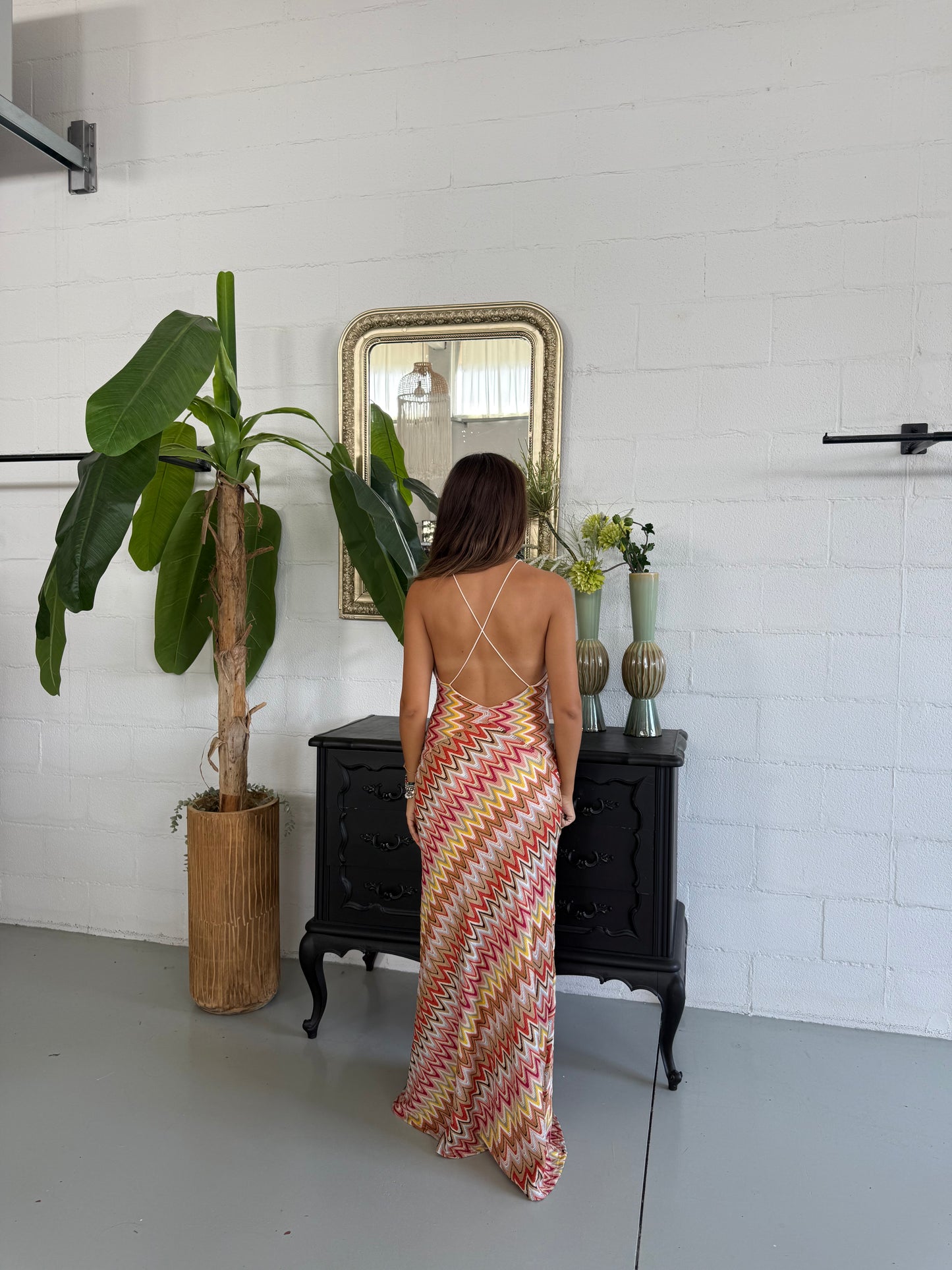 Vestito Yellow stile Missoni