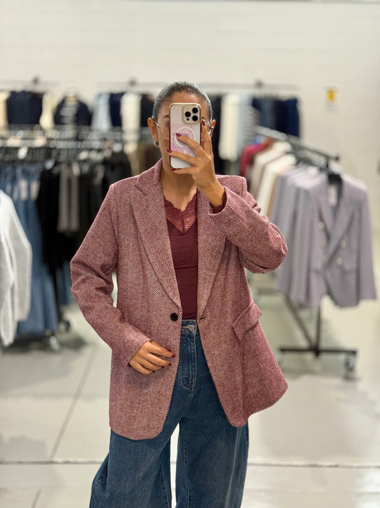 Blazer Spigato Burgundy