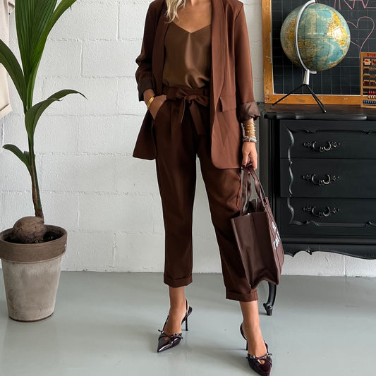Tailleur Iconic Marrone