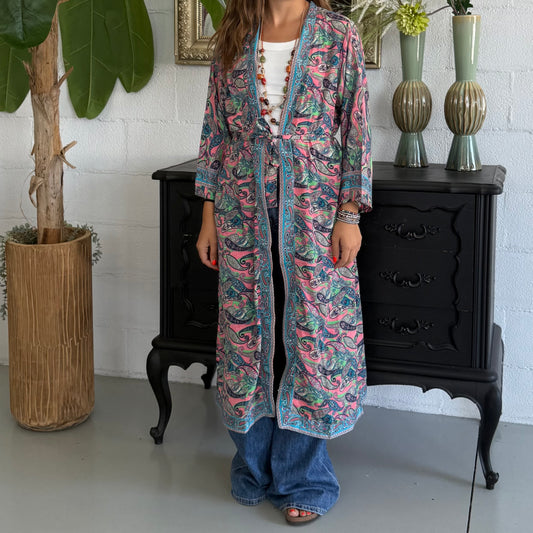 Kimono lungo Seta Indiana