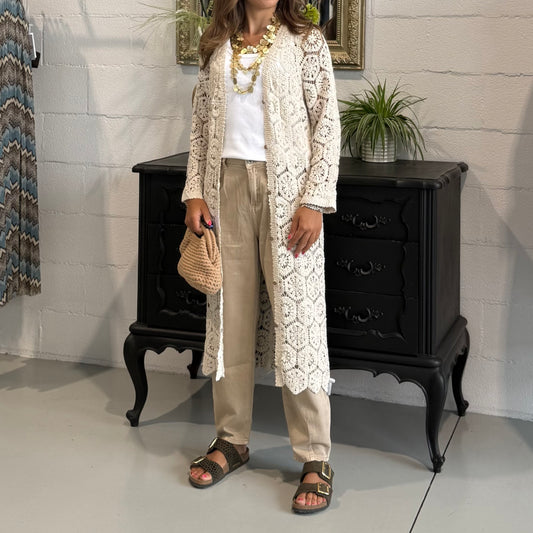 Cardigan Crochet Lungo