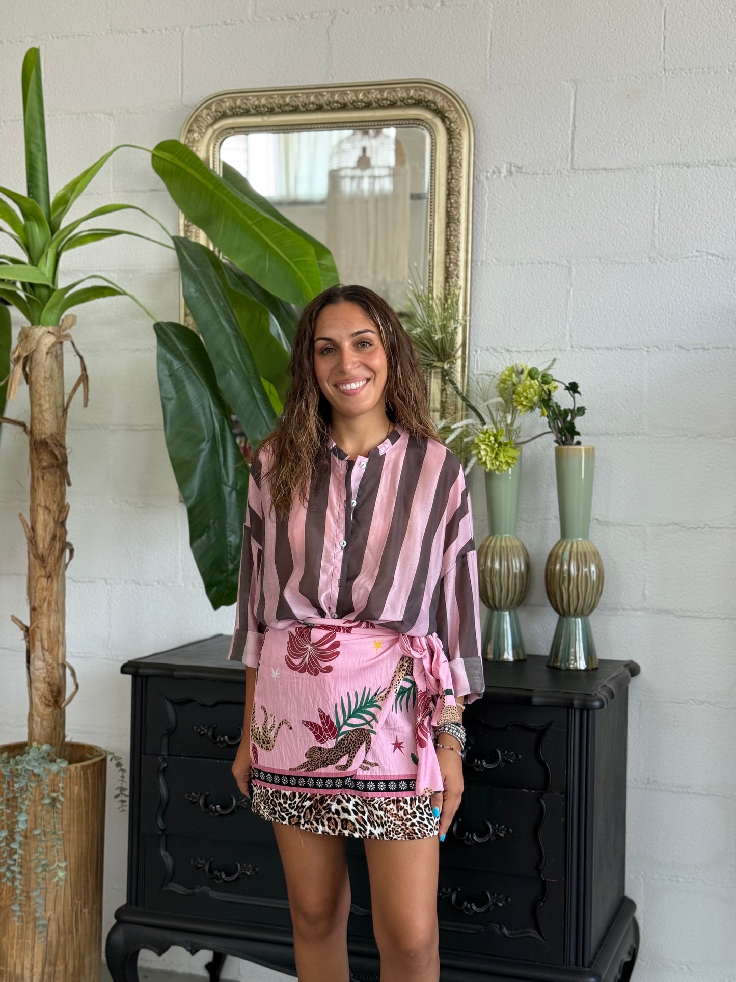 Camicia MUST Rosa/Moro