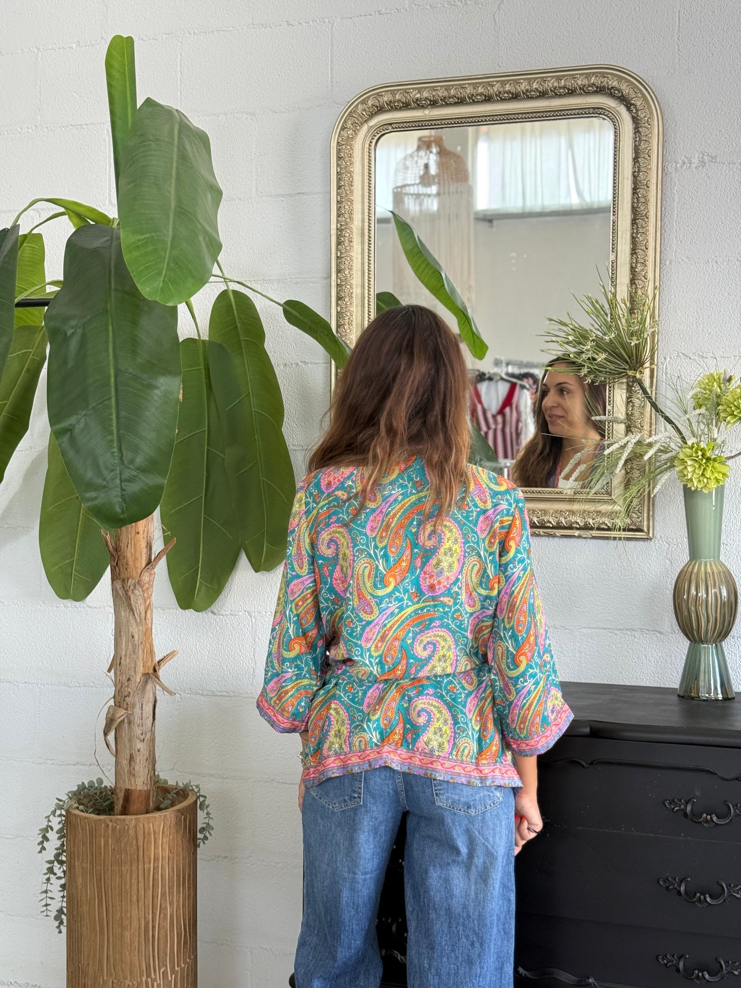 Kimono corto Seta Indiana