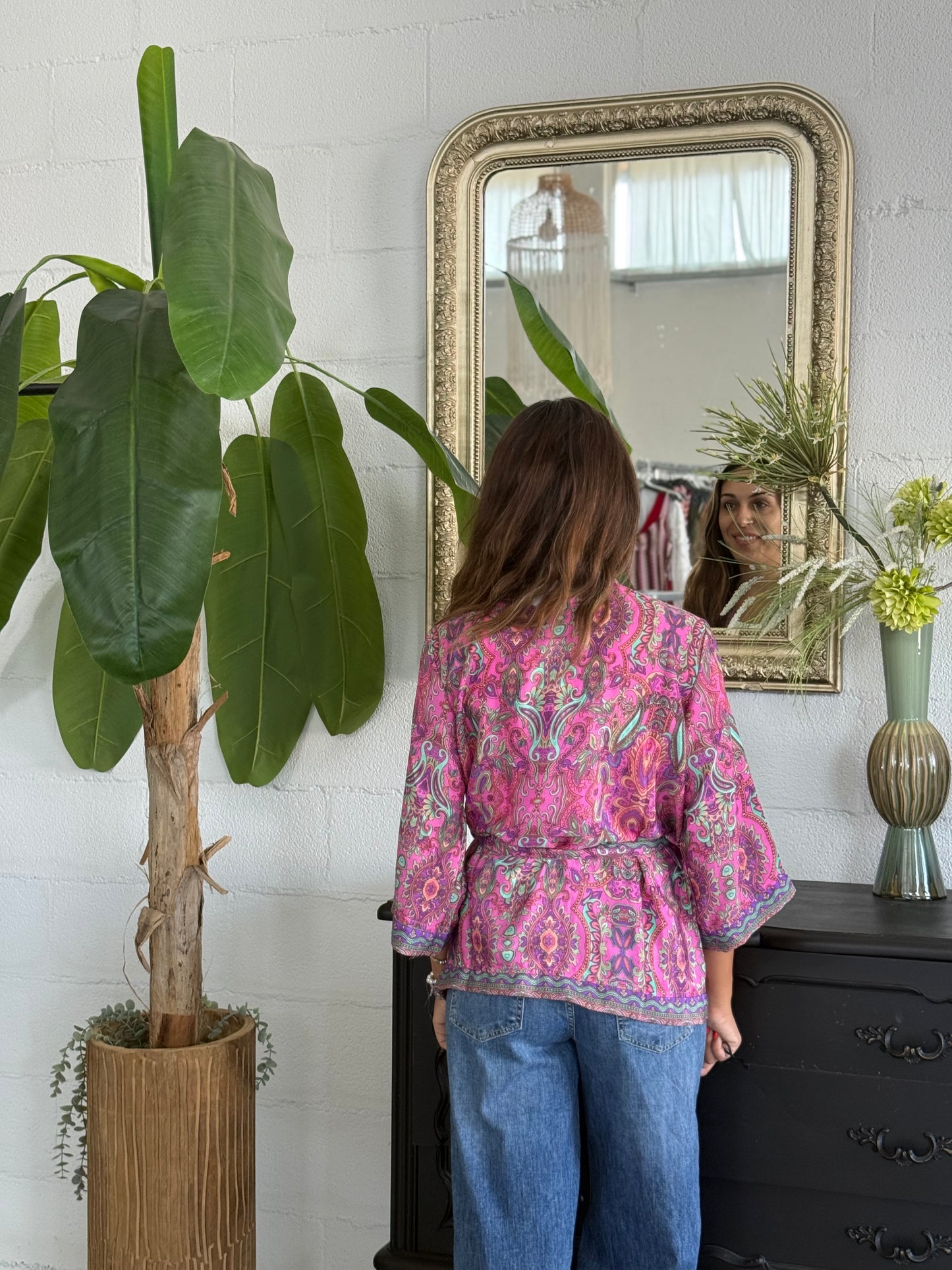 Kimono corto Seta Indiana