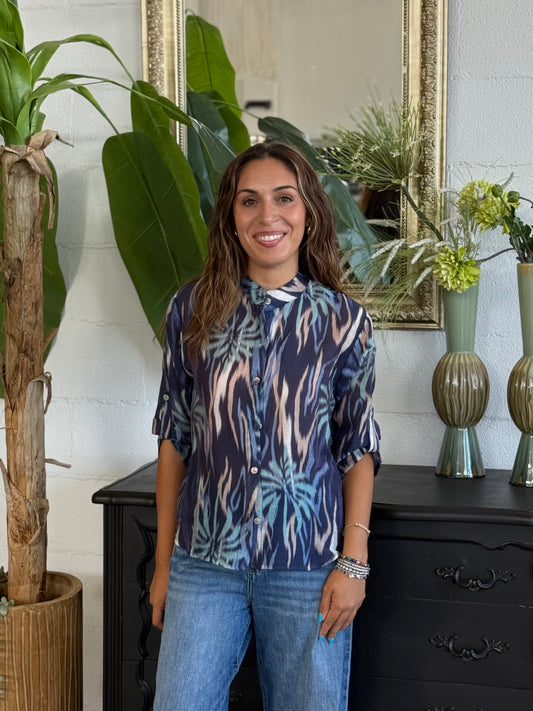 Camicia MUST ‘Paradise’ Blu