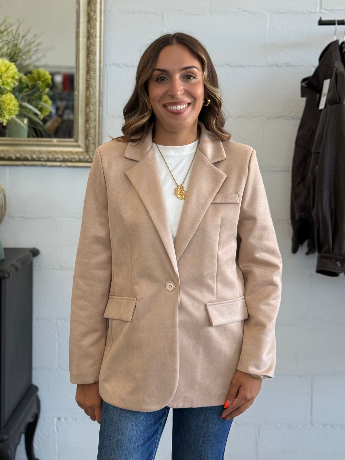 Blazer Suede Camel
