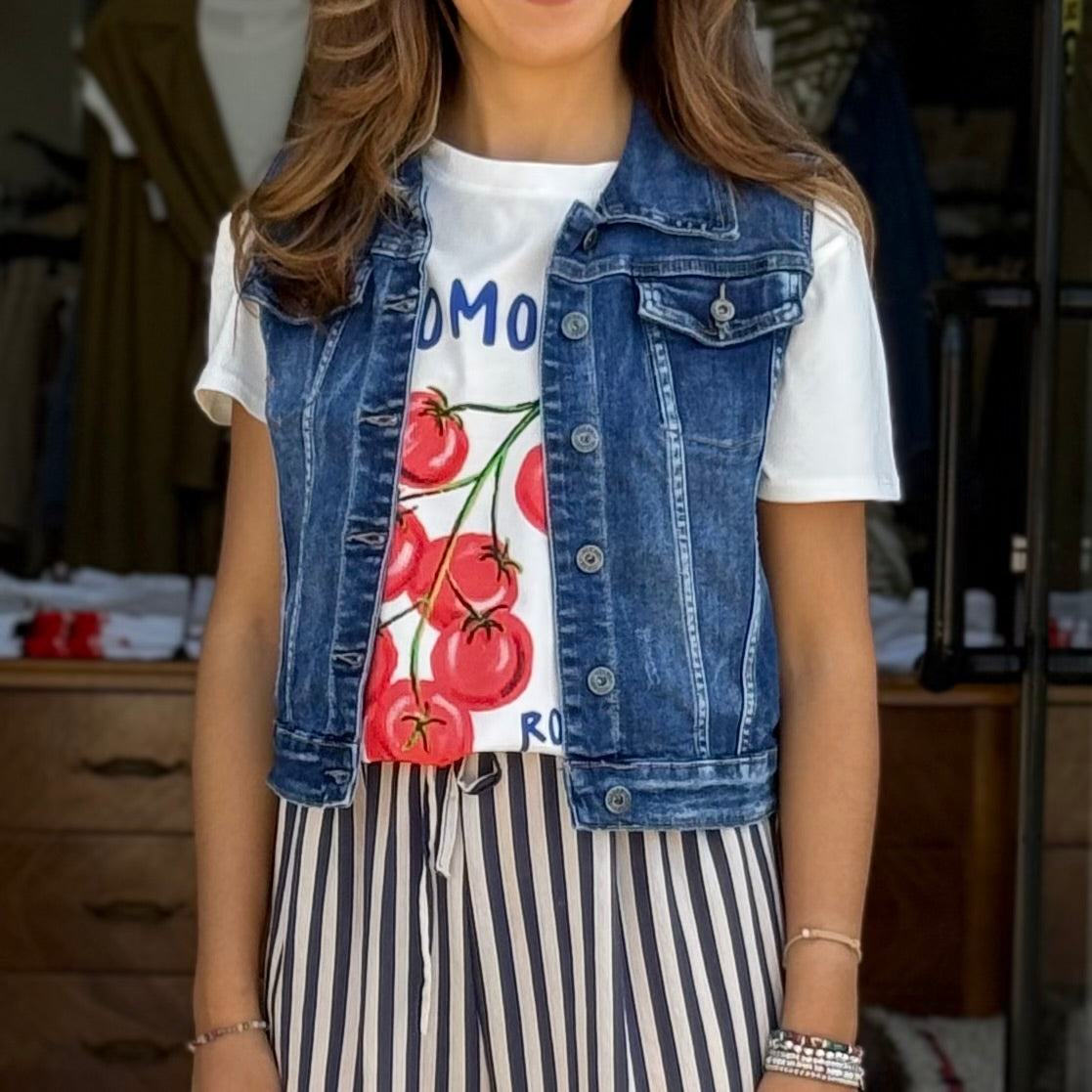 Giubbotto di Jeans Smanicato