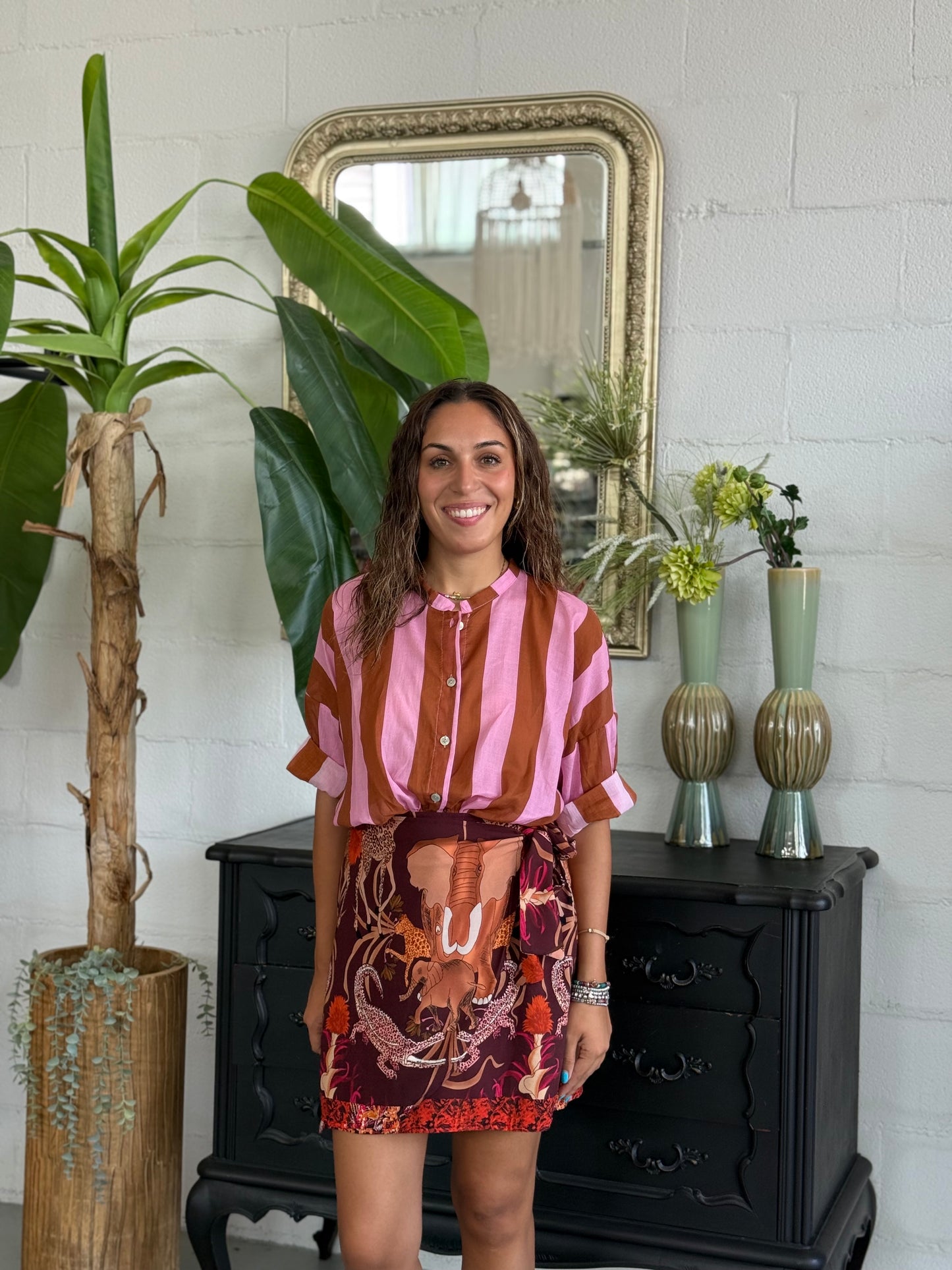 Camicia MUST Terracotta/Rosa