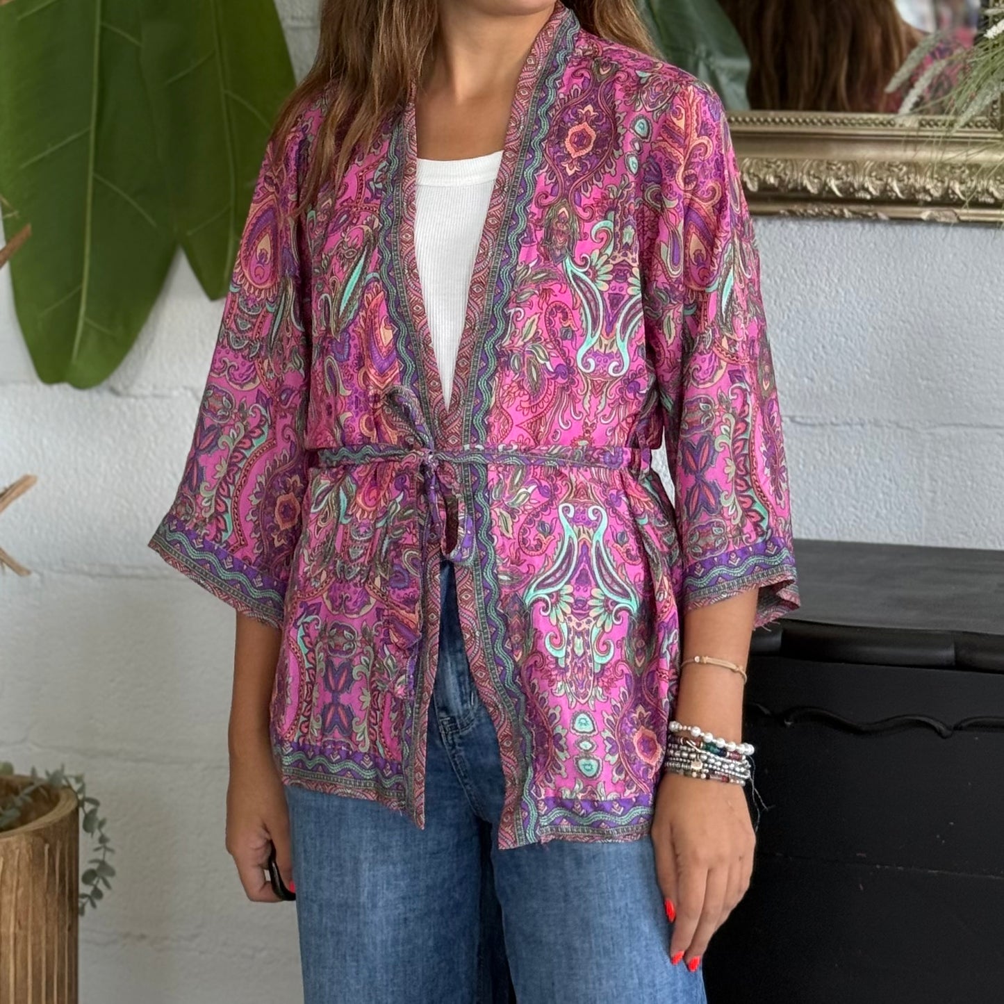 Kimono corto Seta Indiana