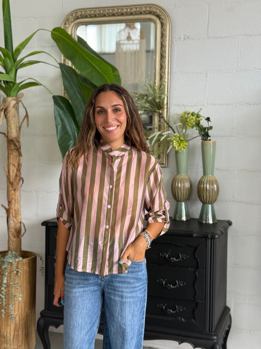 Camicia MUST Rosa/Verde