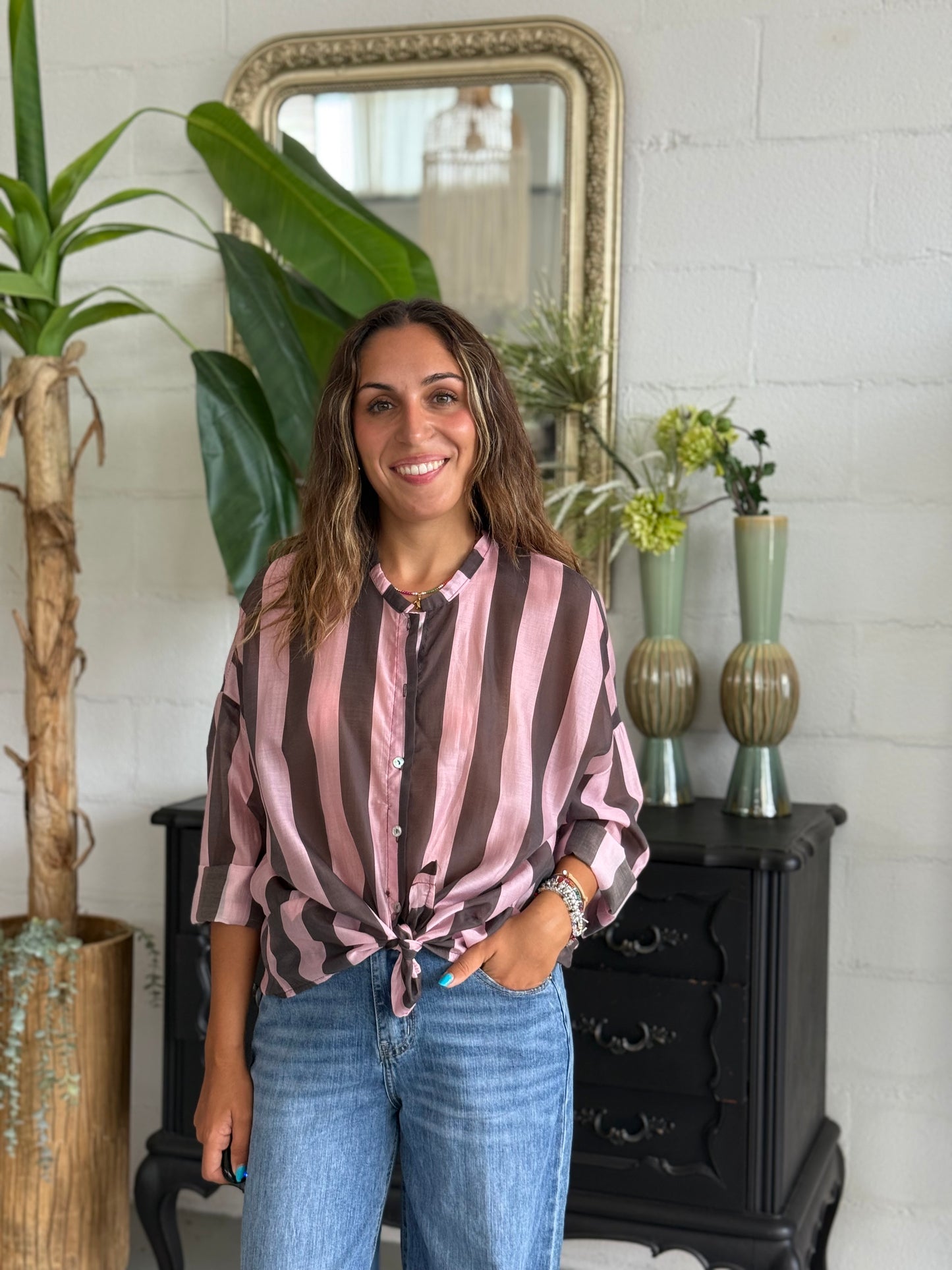 Camicia MUST Rosa/Moro