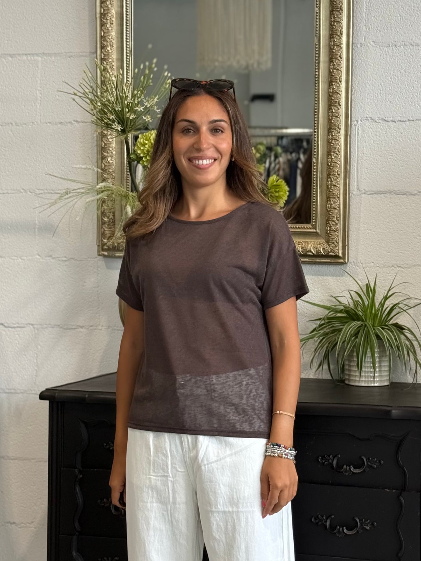 T-shirt Basics in misto Lino
