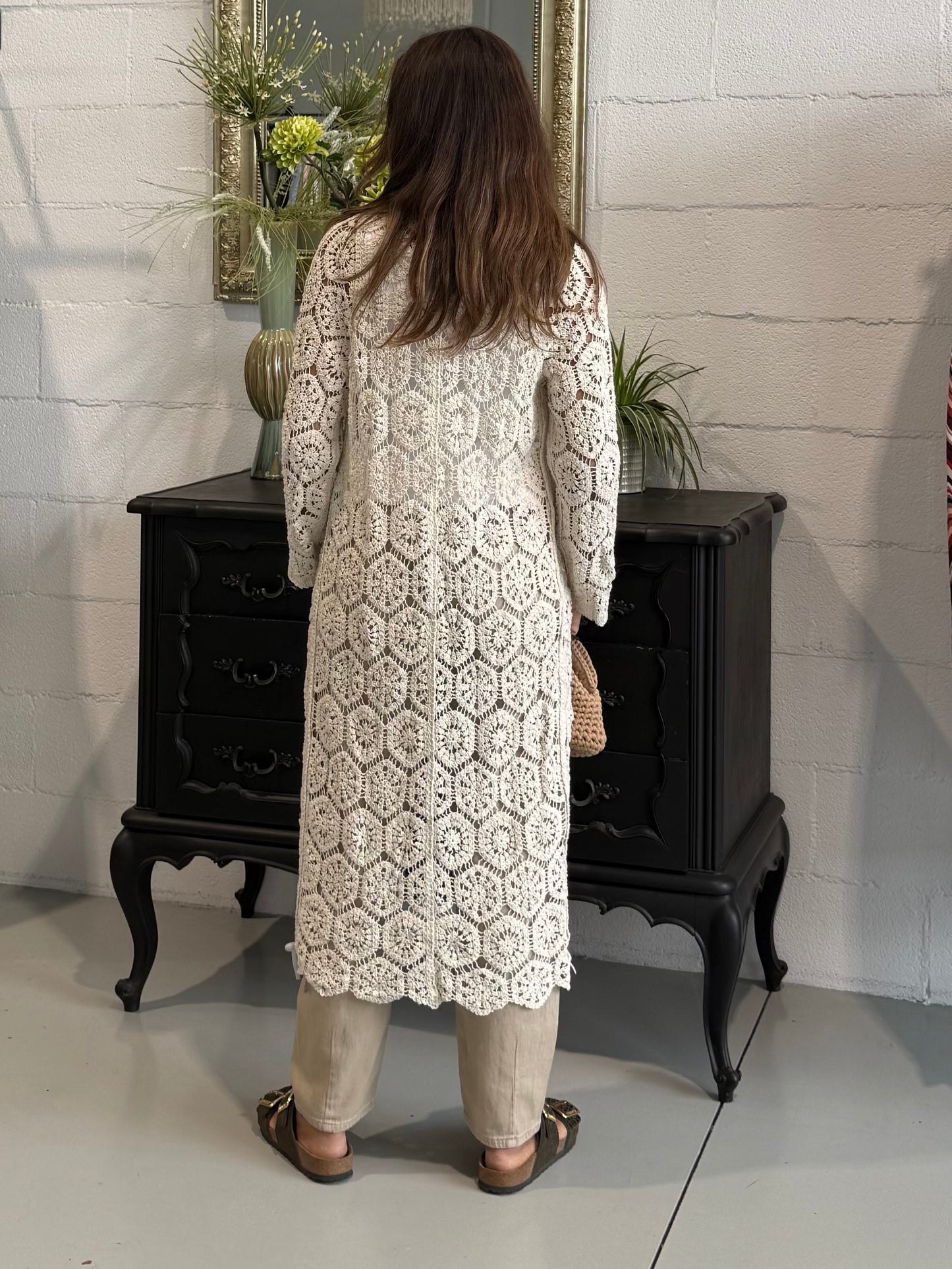 Cardigan Crochet Lungo