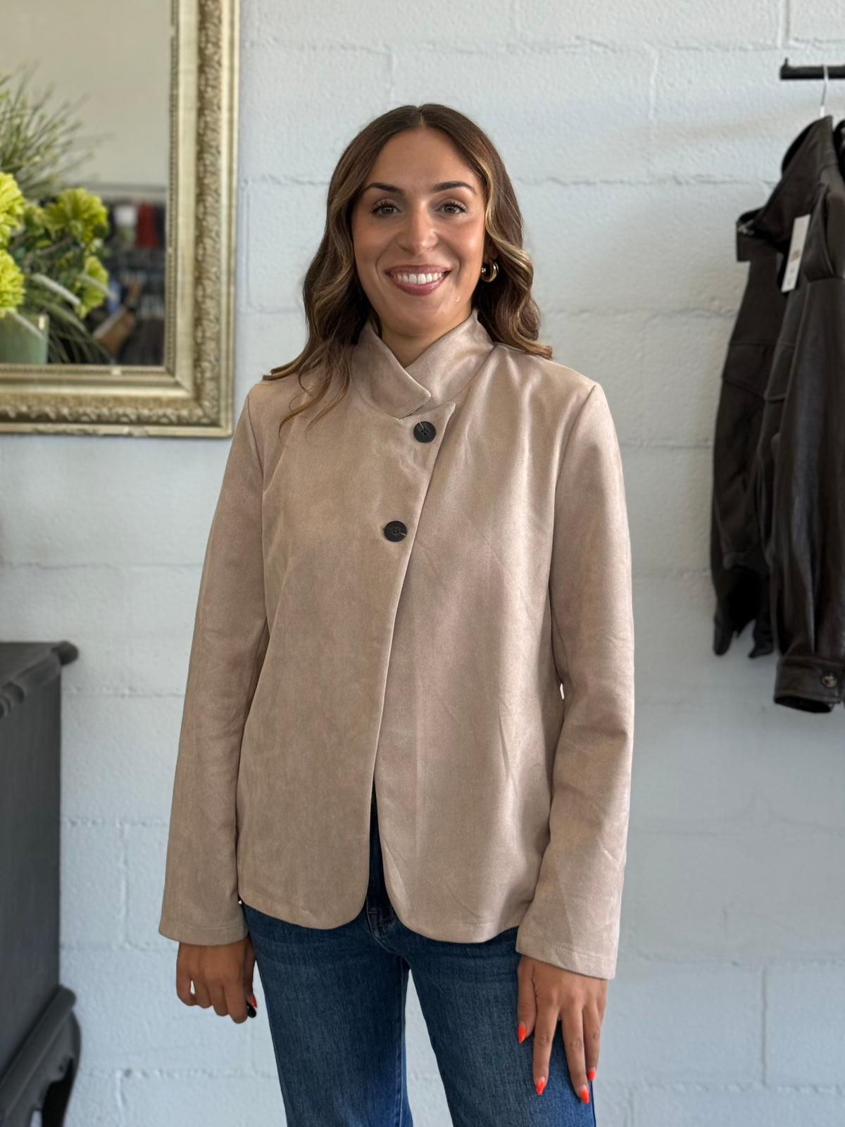 Blazer MUST in Suede Beige