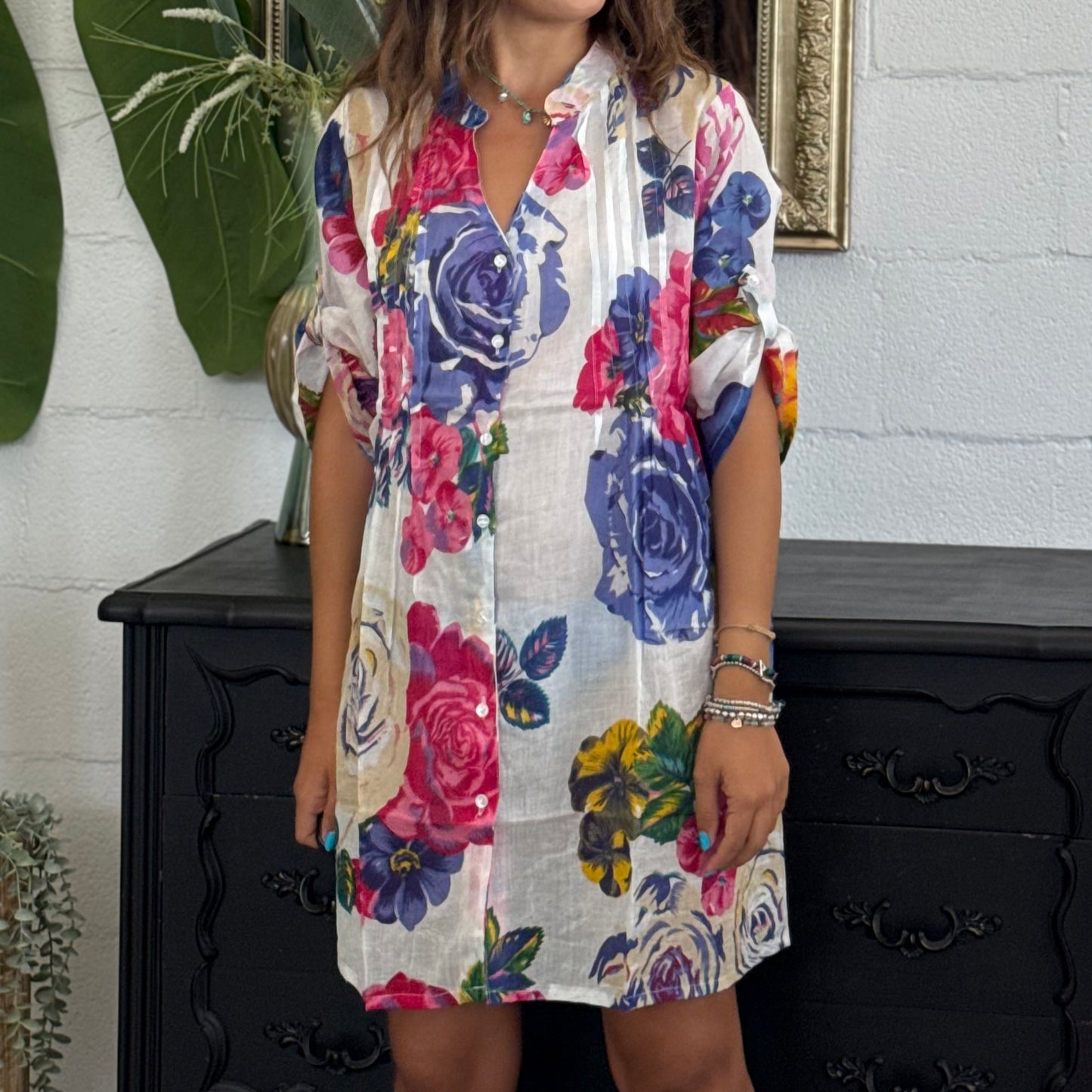 Vestito Copricostume con Fiori