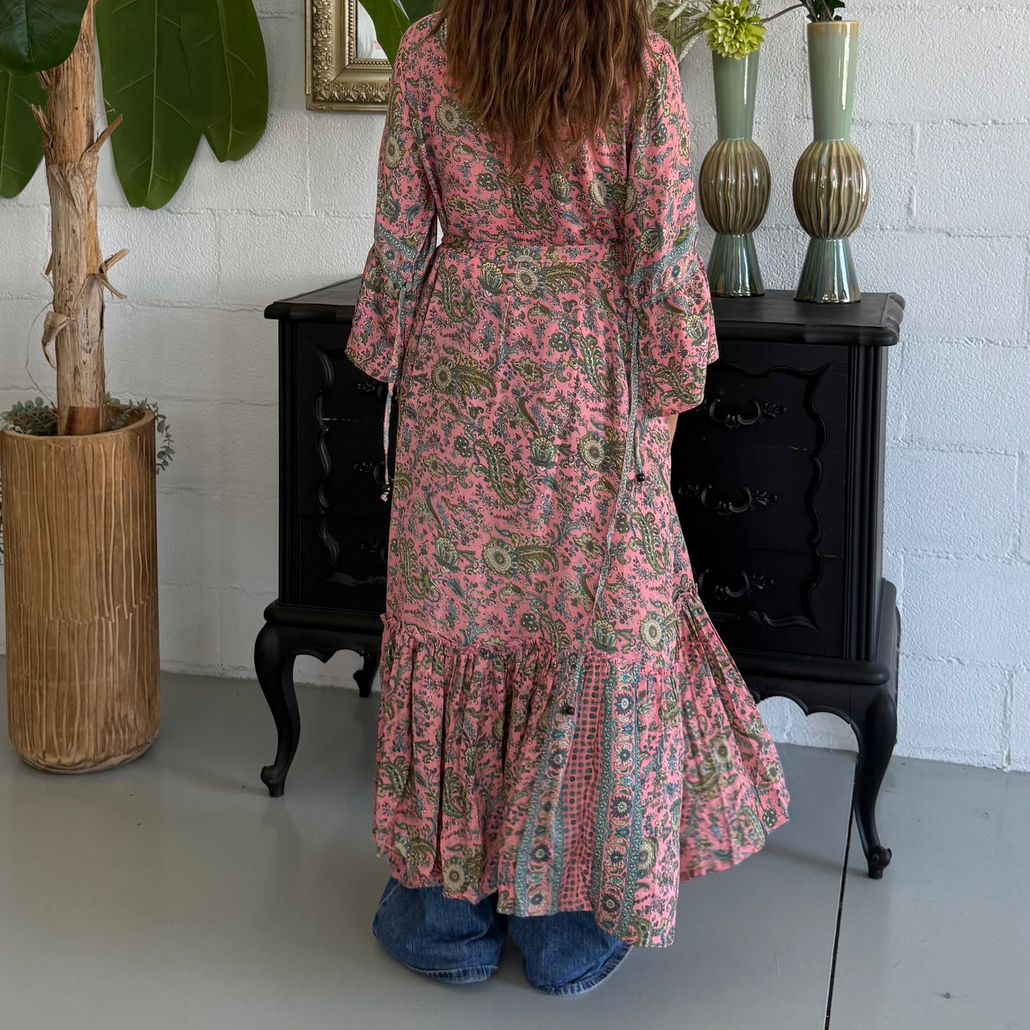 Kimono lungo Seta Indiana
