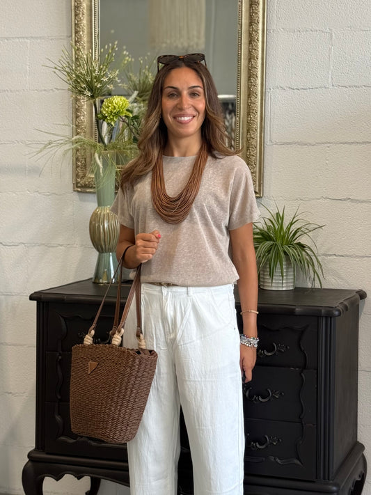 T-shirt Basics in misto Lino