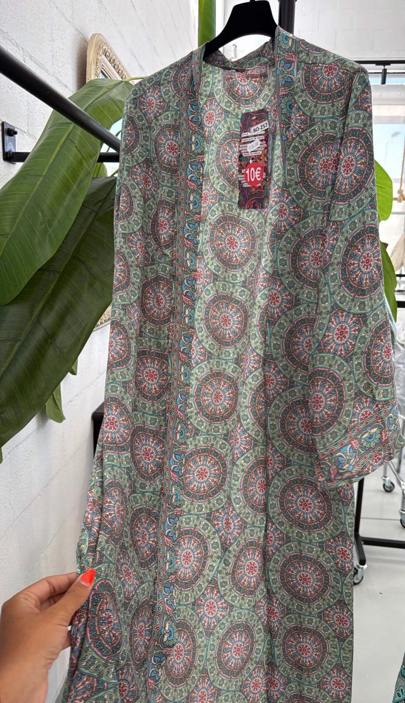 Kimono lungo Seta Indiana