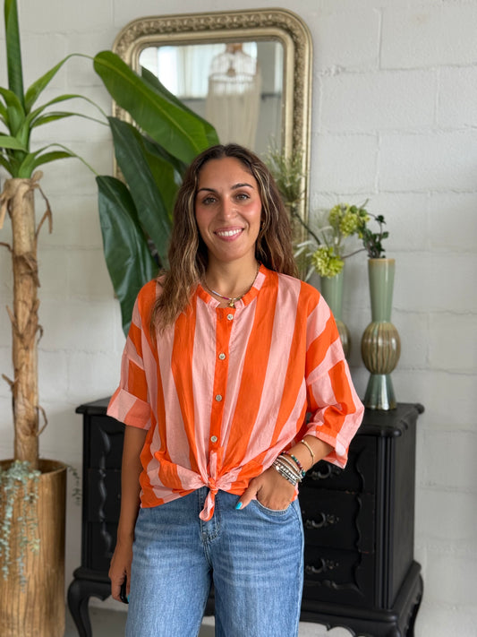 Camicia MUST Arancio/Pesca