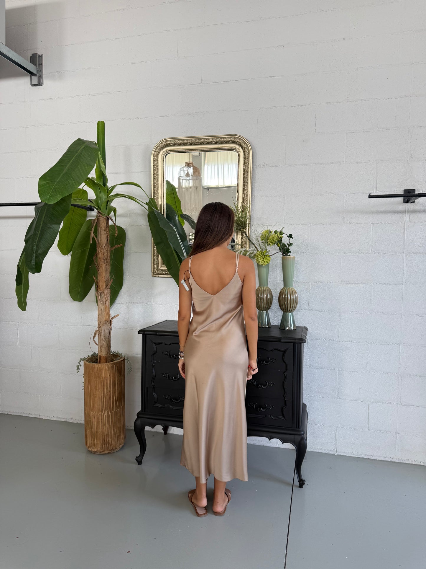 Vestito Satin Oro