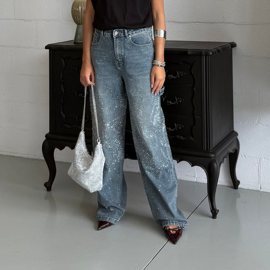 Jeans Baggy ‘Lavoro’ Cristalli