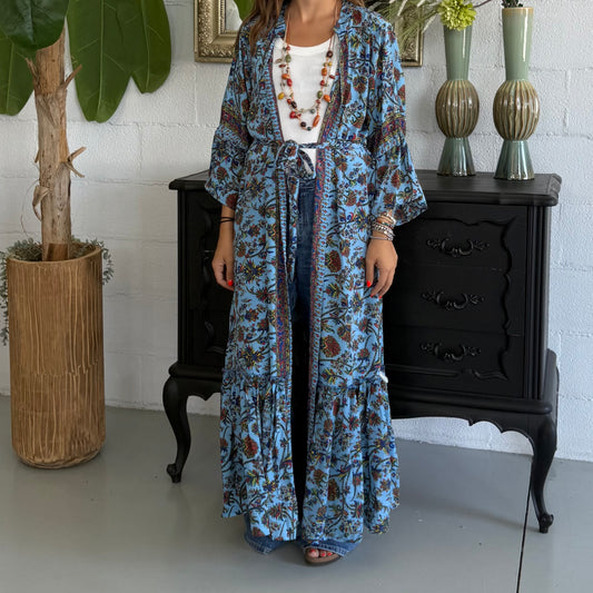 Kimono lungo Seta Indiana