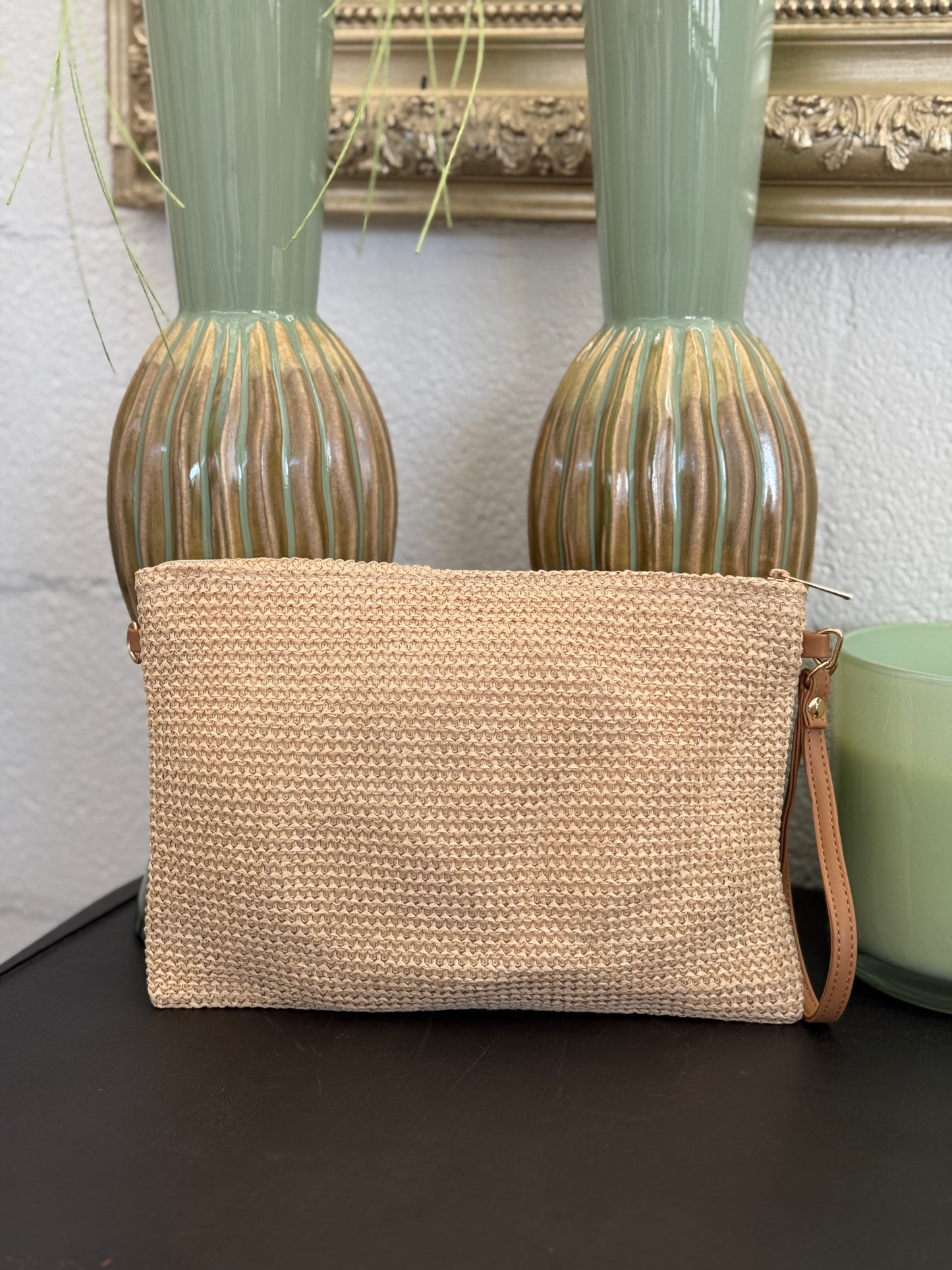 Pochette in paglia stile Missoni