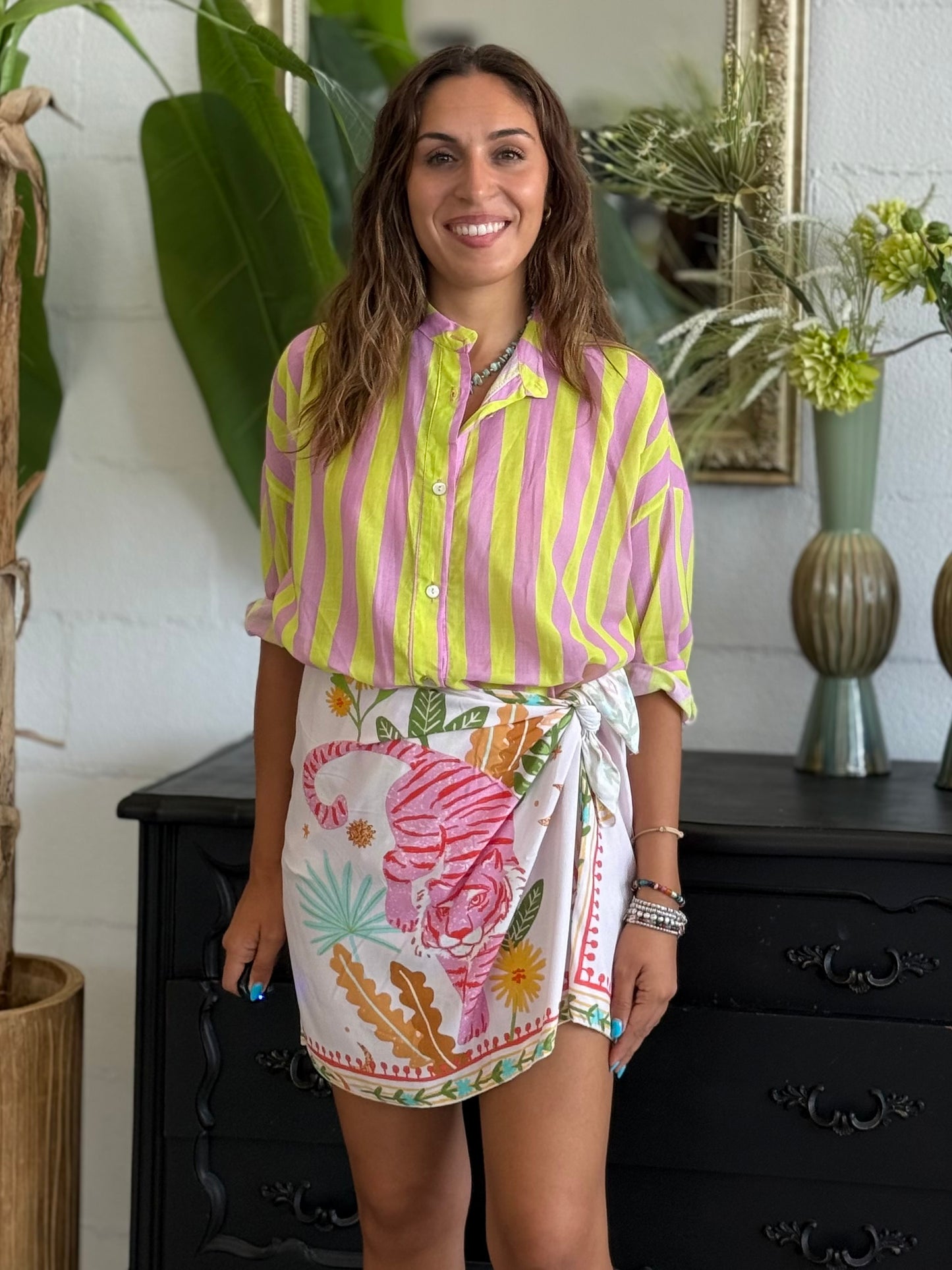 Minigonna Pareo con Tigre