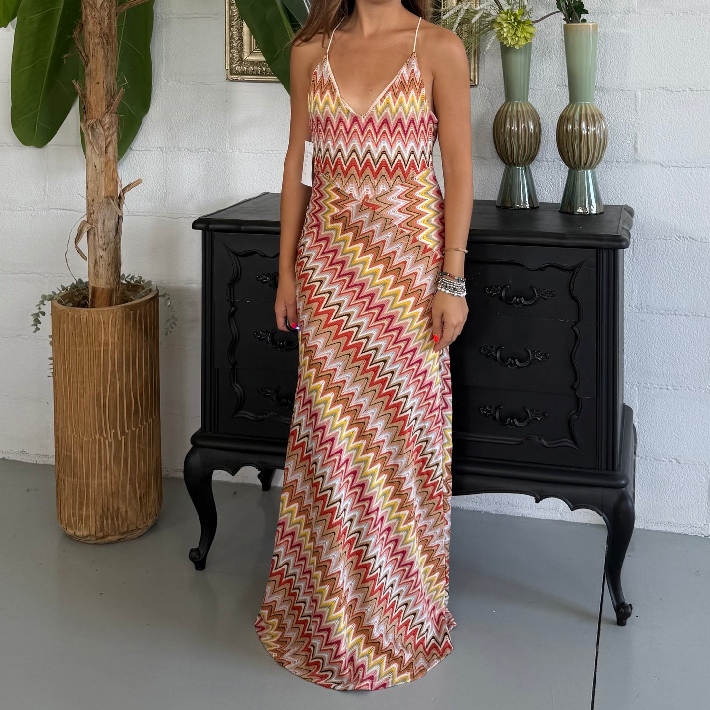 Vestito Yellow stile Missoni