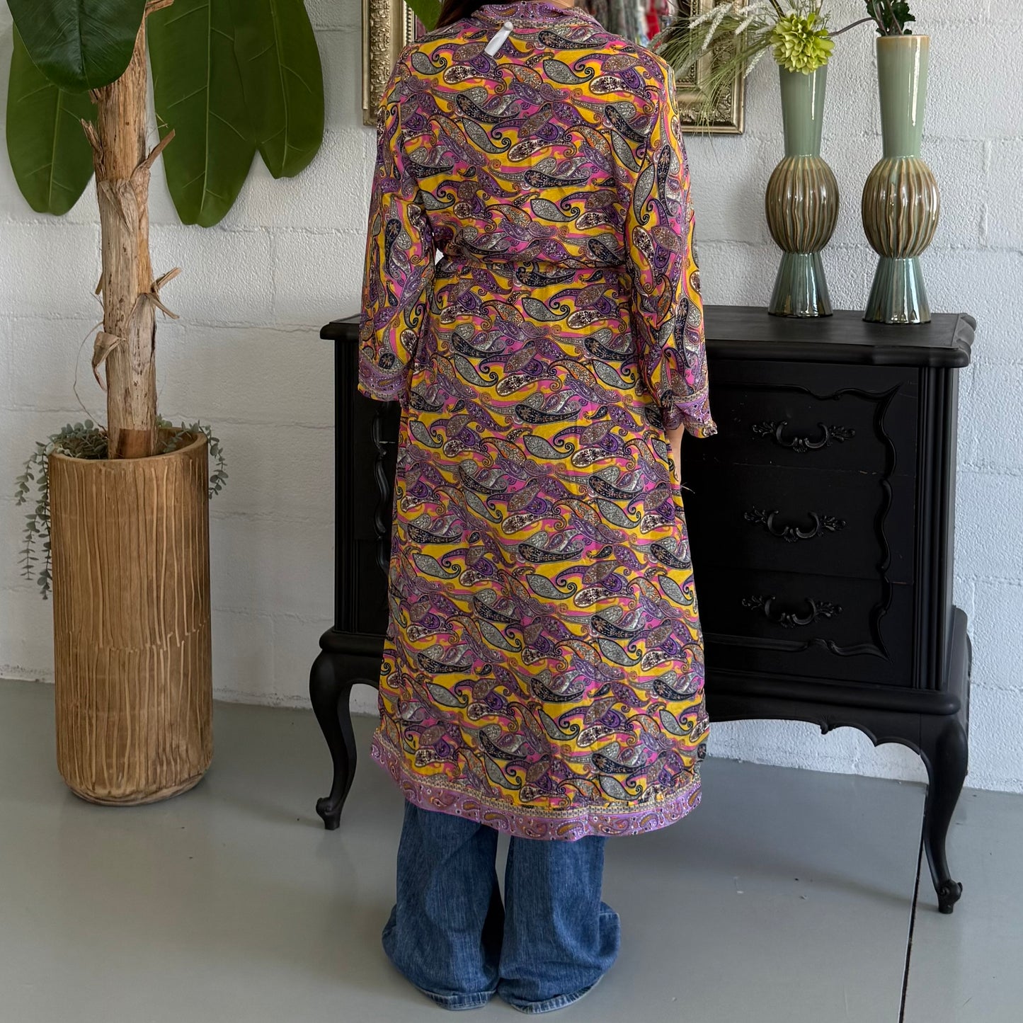 Kimono lungo Seta Indiana
