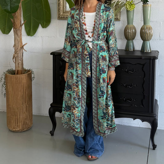 Kimono lungo Seta Indiana